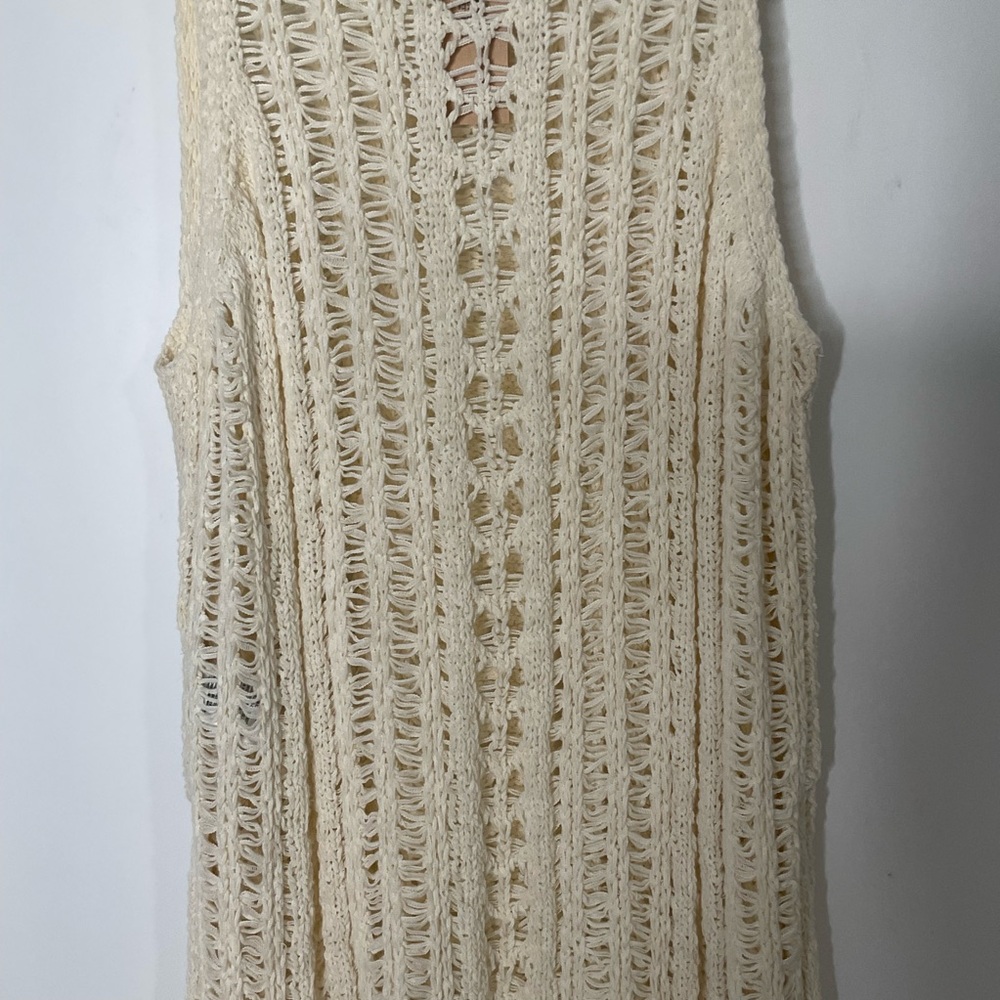 American Eagle Easy Open Stitch Weave Cream Sleeveless Knit Tank Top’ Sz XL NWTs - Picture 11 of 16